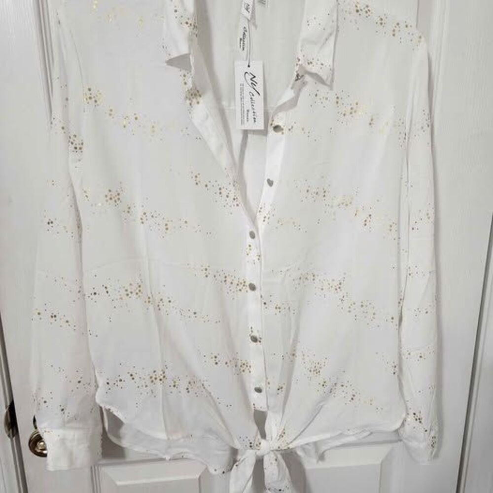 NY Collection white top size 1x NWT